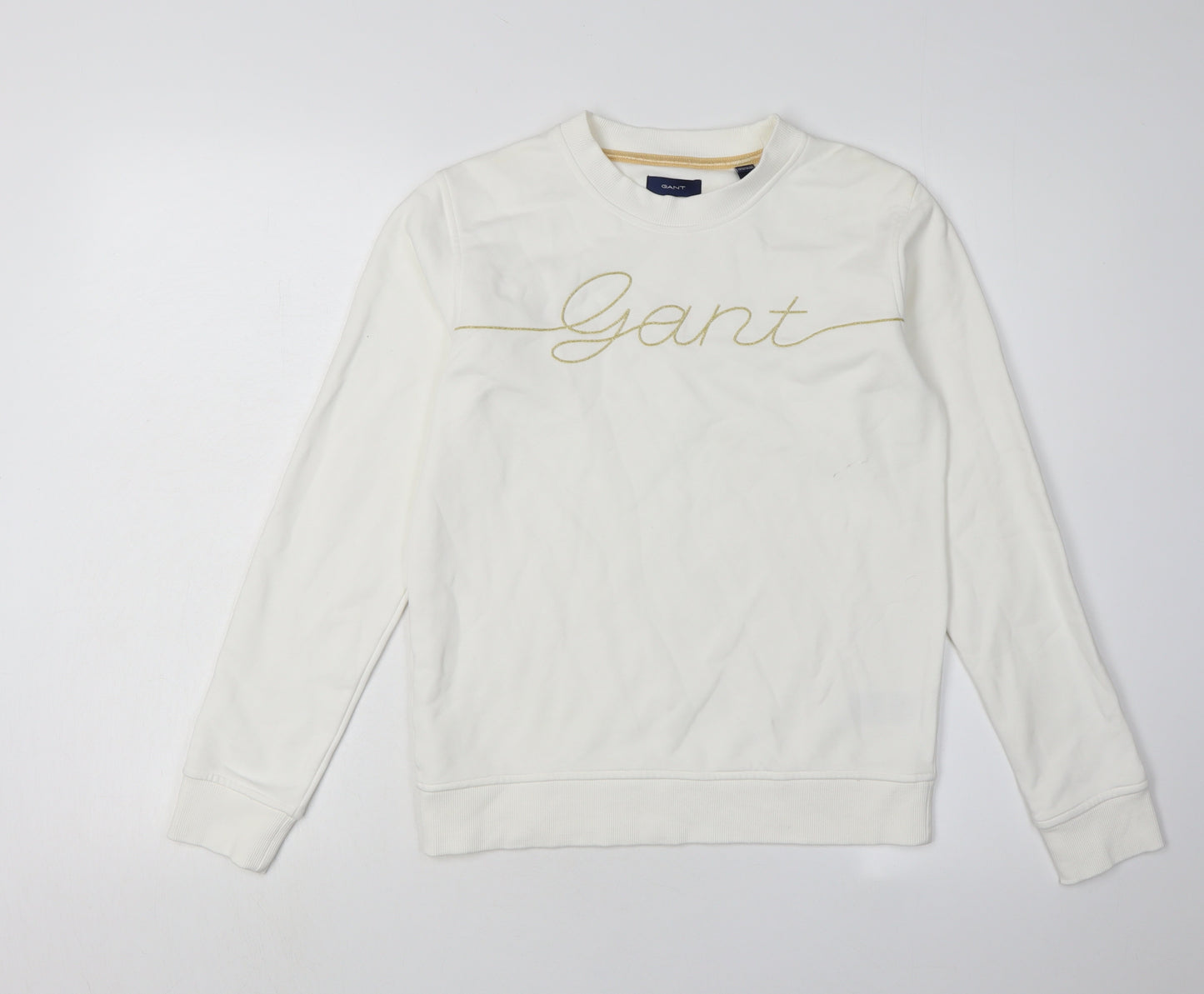 Gant Girls White Pullover Sweatshirt 13-14Y Long Sleeve