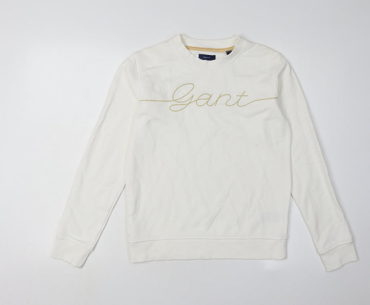 Gant Girls White Pullover Sweatshirt 13-14Y Long Sleeve