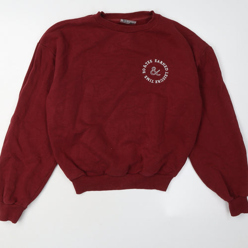 BO&TEE Women's Red Pullover Sweatshirt XS