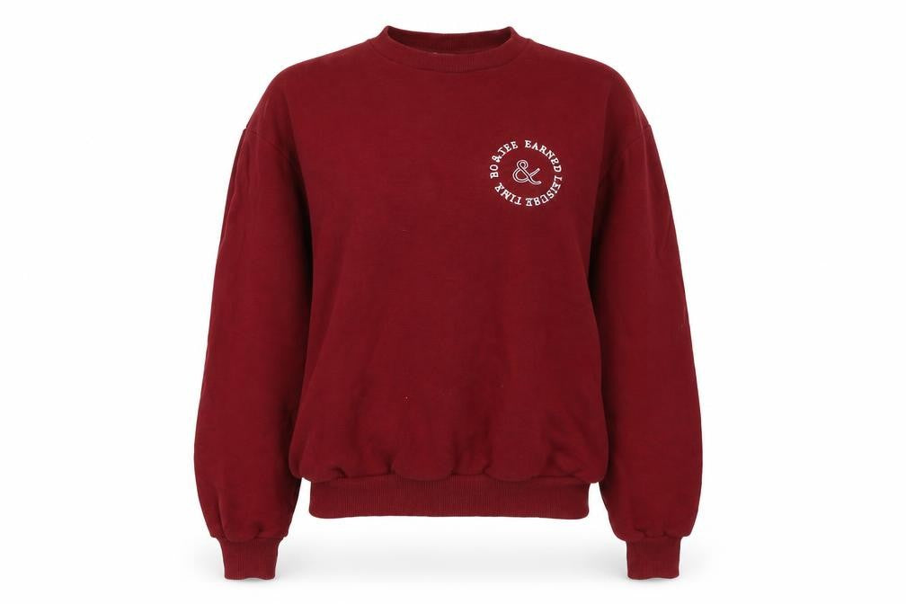 BO&TEE Women's Red Pullover Sweatshirt XS