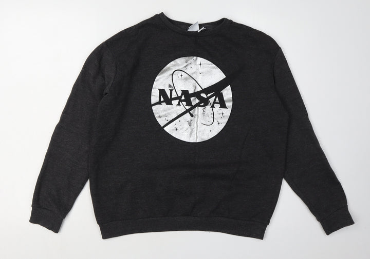 Women's Black NASA Logo Sweatshirt Size 12 Pullover