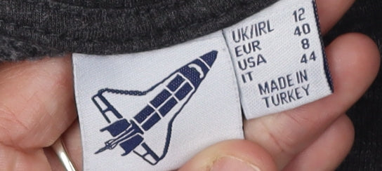 Women's Black NASA Logo Sweatshirt Size 12 Pullover