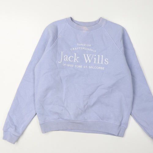 Jack Wills Women's Blue Pullover Sweatshirt Size 8