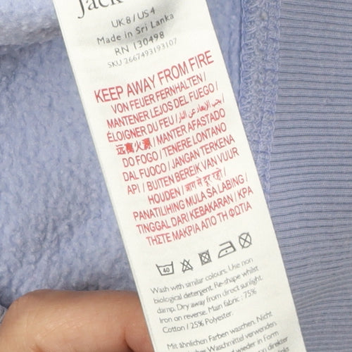 Jack Wills Women's Blue Pullover Sweatshirt Size 8