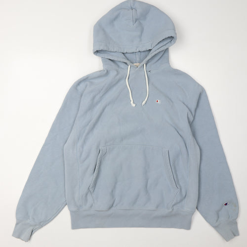 Champion Men's Blue Pullover Hoodie M - Good Condition