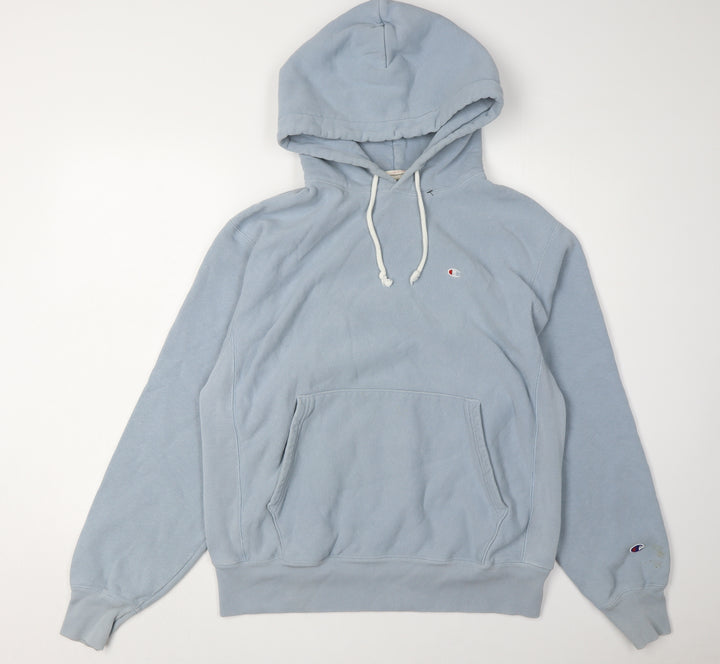 Champion Men's Blue Pullover Hoodie M - Good Condition
