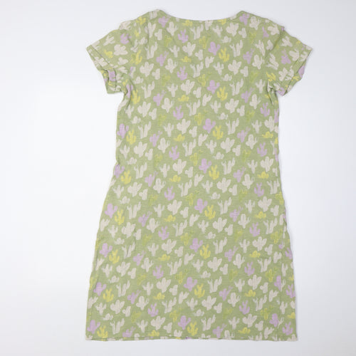 White Stuff Women's Green Floral Shift Dress Size 12