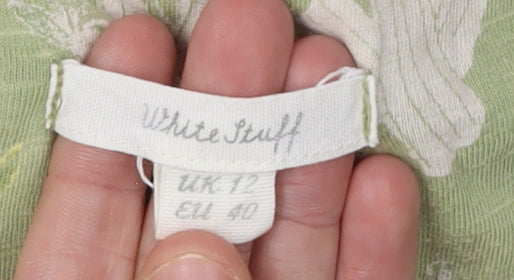 White Stuff Women's Green Floral Shift Dress Size 12