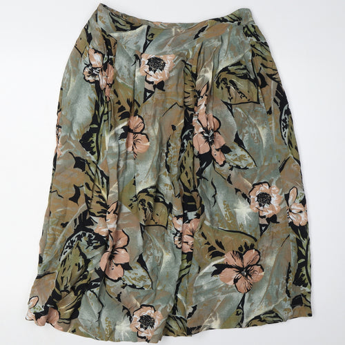 RIO Women's Multicoloured Pleated Midi Skirt Size 10