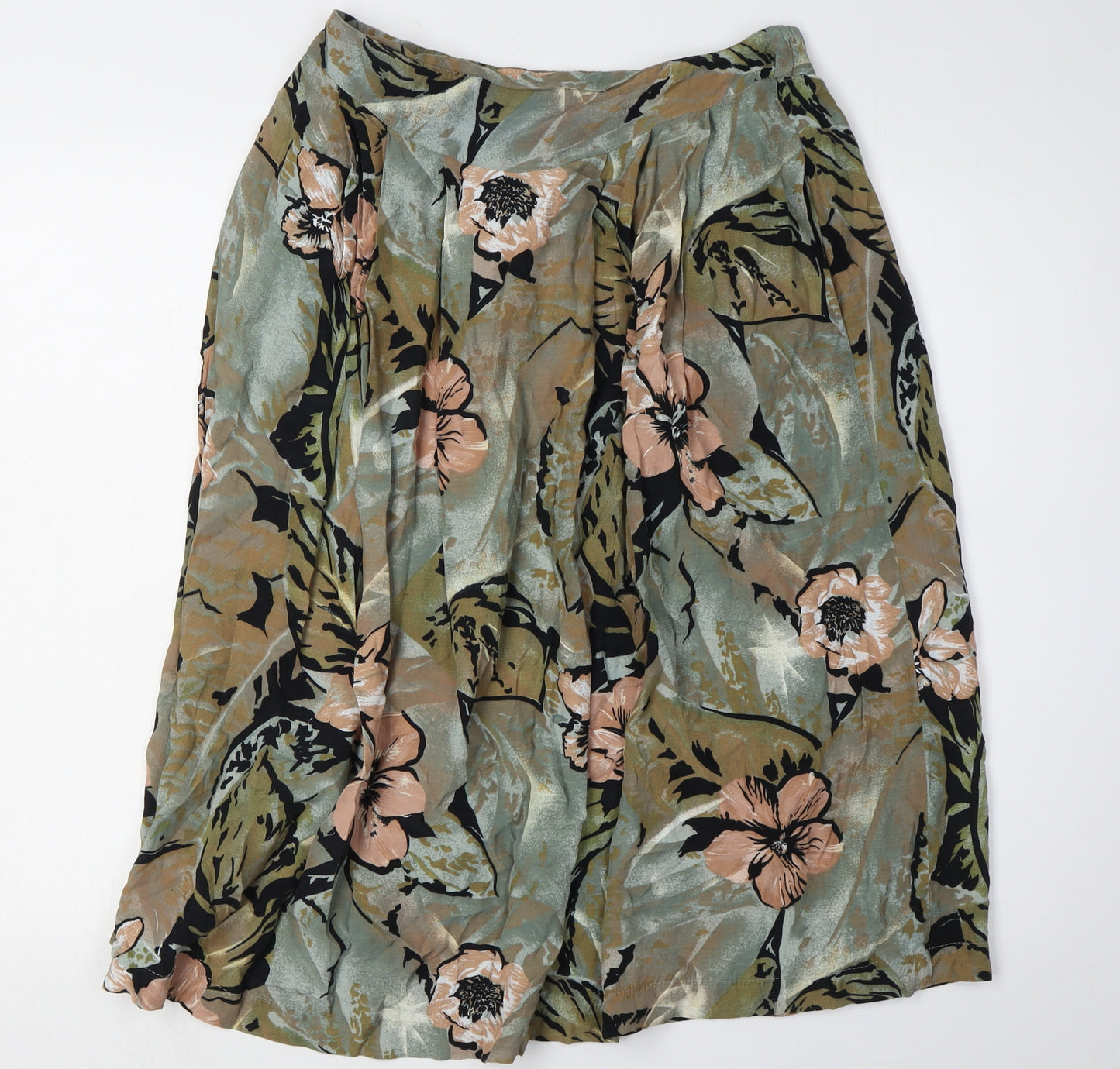 RIO Women's Multicoloured Pleated Midi Skirt Size 10