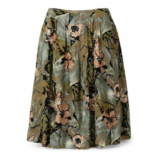 Front view of RIO Women's Multicoloured Pleated Midi Skirt, size 10