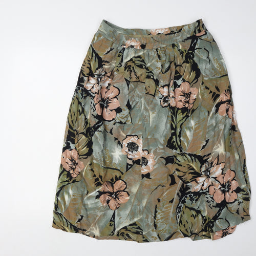 RIO Women's Multicoloured Pleated Midi Skirt Size 10