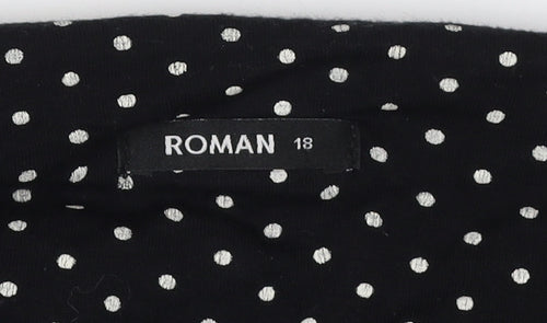 Roman Women's Black Polka Dot Trousers Size 18