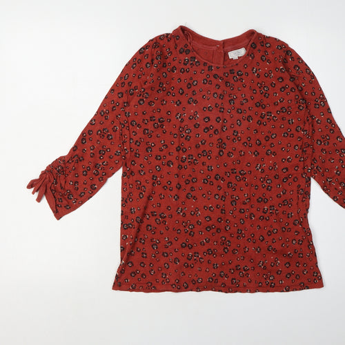 Fat Face Red Animal Print Women's Cardigan, Size 6