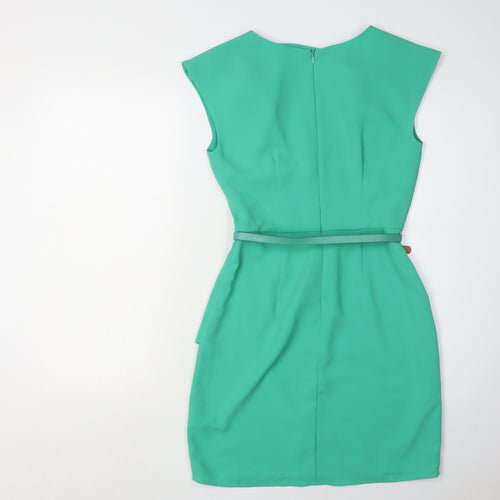 Oasis Women’s Green Sheath Dress Size 8 Sleeveless