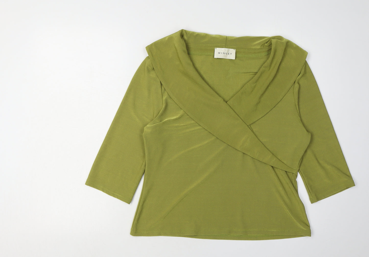 Minuet Women's Green Wrap Blouse Size 16