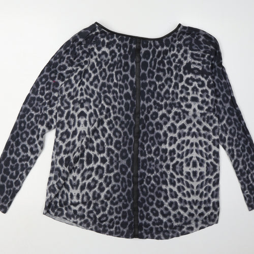 Oasis Women's Multicoloured Animal Print Pullover Jumper M