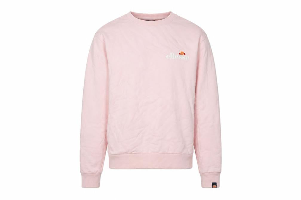 Front view of Ellesse Women's Pink Logo Pullover Sweatshirt, size 12