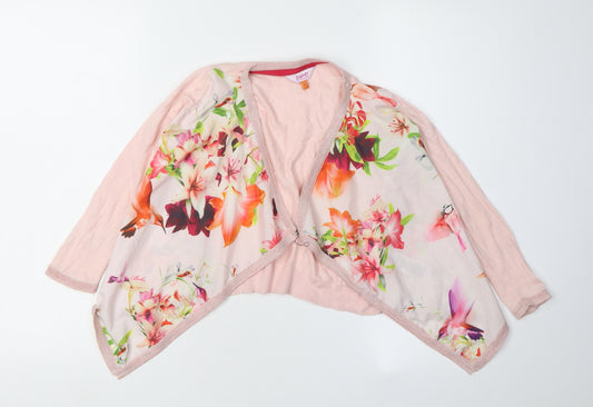 Baker by Ted Baker Girls Pink Floral Shrug 5-6 Years
