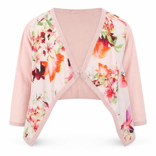 Baker by Ted Baker Girls Pink Floral Shrug 5-6 Years