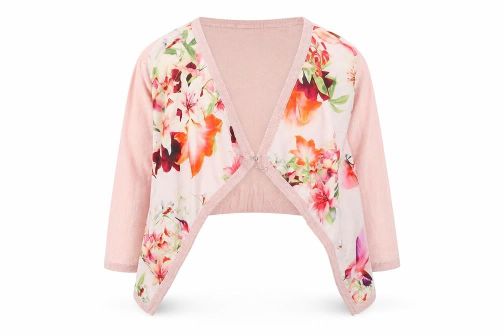 Baker by Ted Baker Girls Pink Floral Shrug 5-6 Years