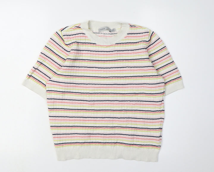 Oasis Women's Multicoloured Striped Pullover M