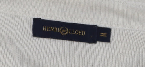 Henri Lloyd Men's White Striped Polo Shirt M