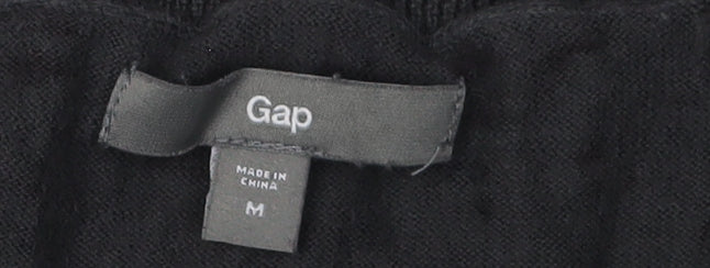Gap Women's Black Animal Print Top M