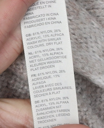 Fat Face Women's Beige Open Front Cardigan UK 14 Acrylic Blend