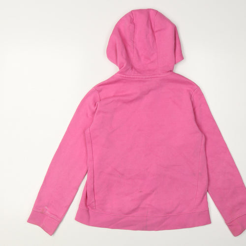 Nike Girls Pink Pullover Hoodie - M | Casual & Comfy
