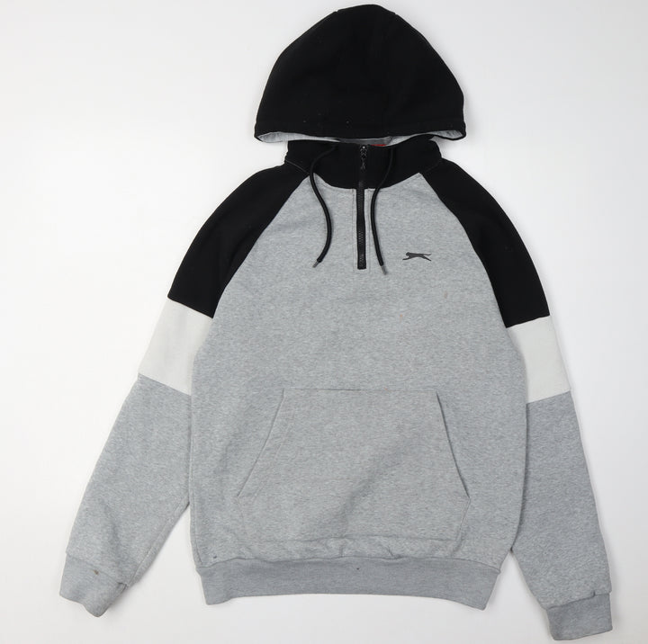 Slazenger Men's Grey Black Pullover Hoodie M