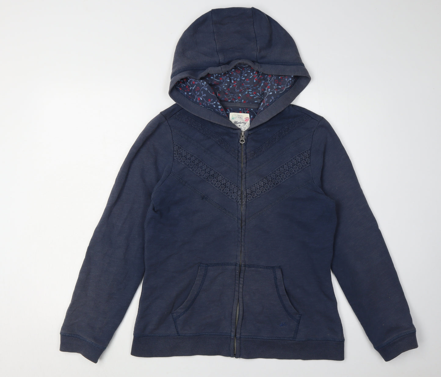 Mantaray Women's Blue Full Zip Hoodie Size 12