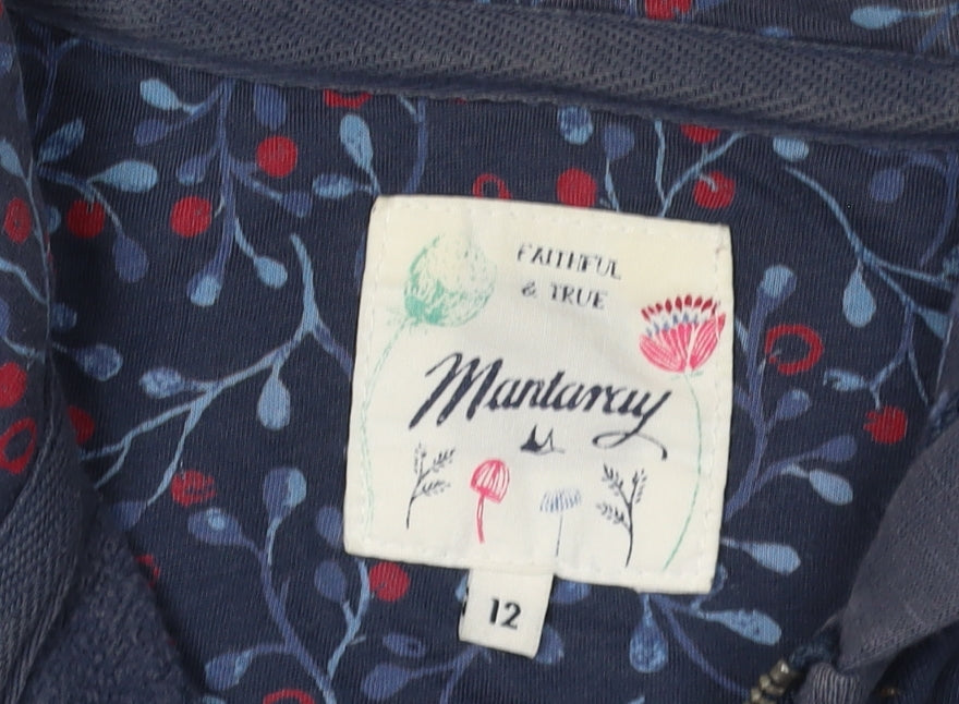 Mantaray Women's Blue Full Zip Hoodie Size 12