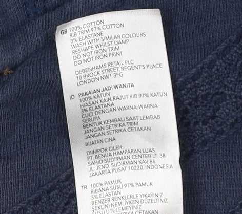 Mantaray Women's Blue Full Zip Hoodie Size 12