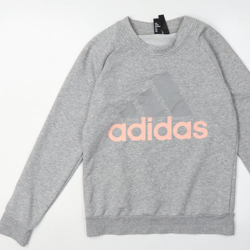 Adidas Women's Grey Pullover Sweatshirt - Size 15