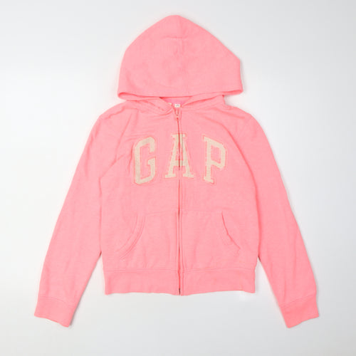 GAP Girls Pink XL Full Zip Logo Hoodie