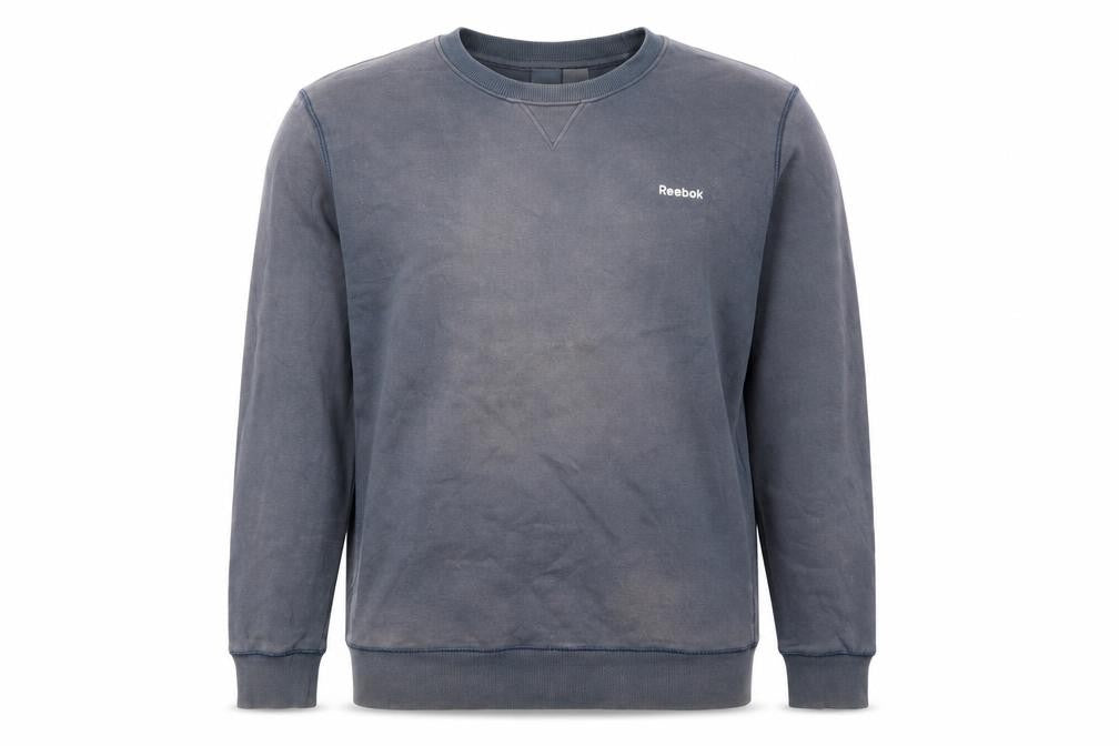 Front view of Reebok Men's Blue XL Pullover Sweatshirt