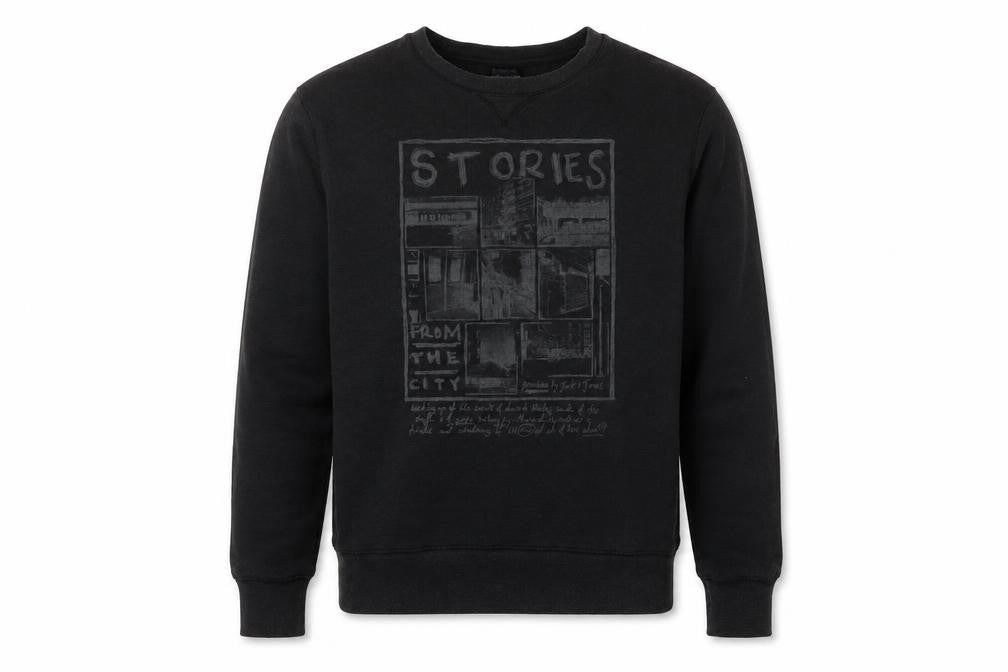 Front view of Jack & Jones Men's Black XL Pullover Sweatshirt