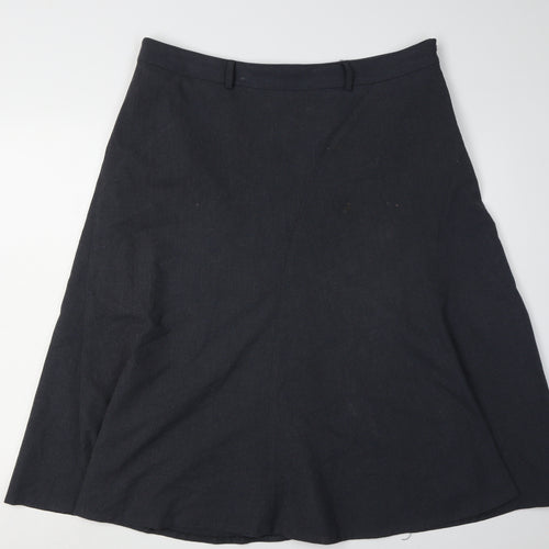 CC Women's Black A-Line Skirt, Size 16, Polyester Blend