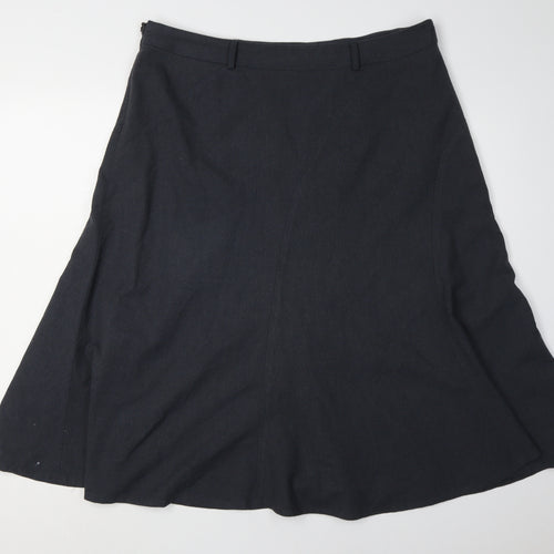 CC Women's Black A-Line Skirt, Size 16, Polyester Blend