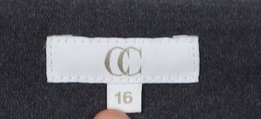 CC Women's Black A-Line Skirt, Size 16, Polyester Blend