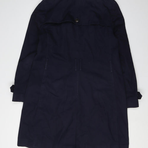 Gap Women's Blue Trench Coat M Casual Regular Fit