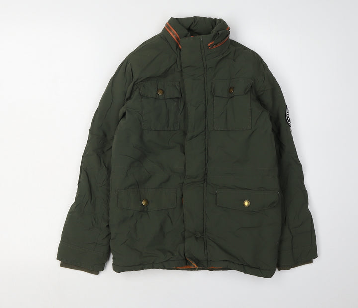 SoulCal & Co Boys Green Jacket 9-10 Years with Zip Closure