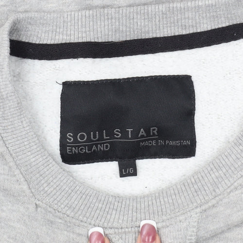 Soulstar Men's Grey Pullover Sweatshirt Size L
