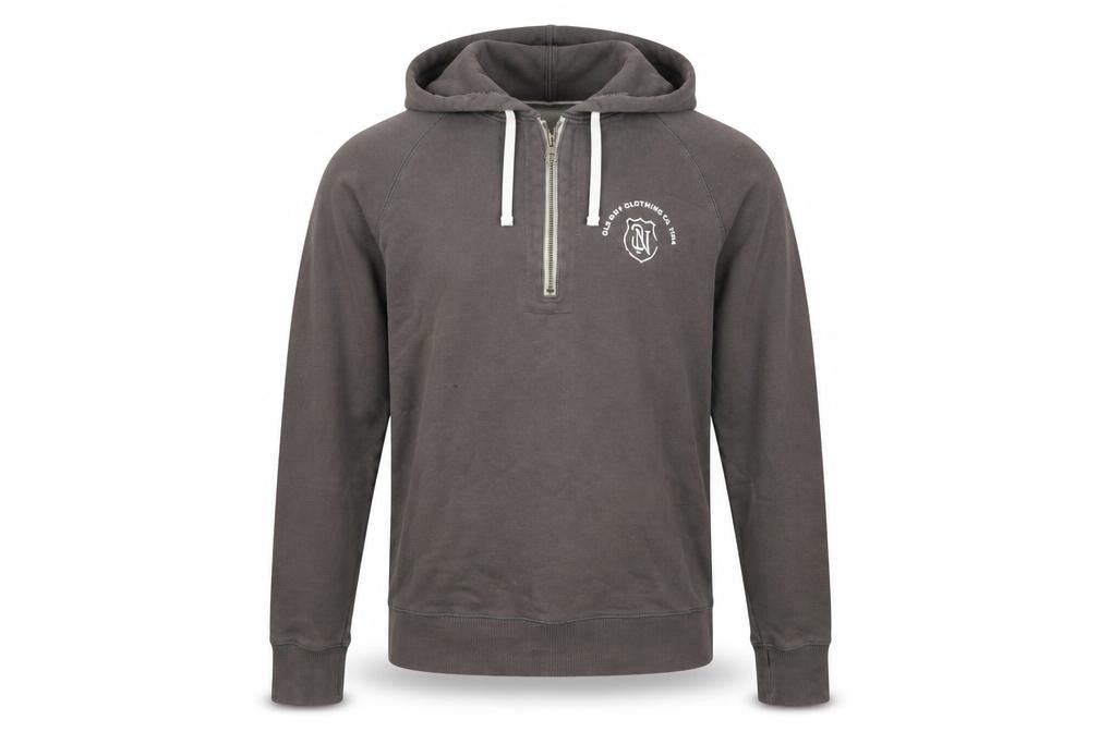 Front view of Old Navy Men's Grey 1/2 Zip Hoodie, size S