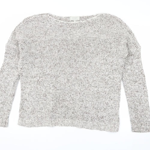 Hobbs Unisex Grey Chunky-Knit Pullover M