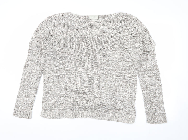 Hobbs Unisex Grey Chunky-Knit Pullover M
