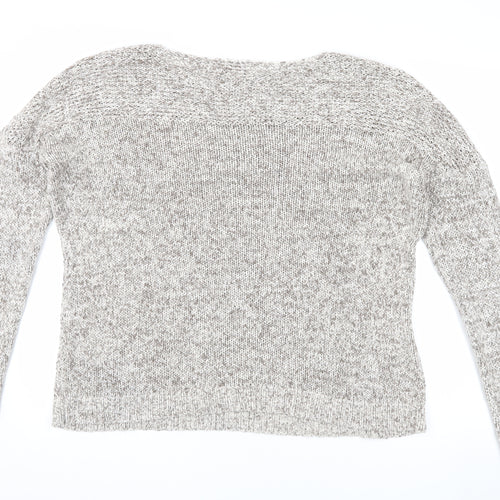 Hobbs Unisex Grey Chunky-Knit Pullover M