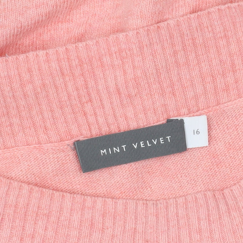 Mint Velvet Women's Pink Jumper, Size 16, Winter Knit