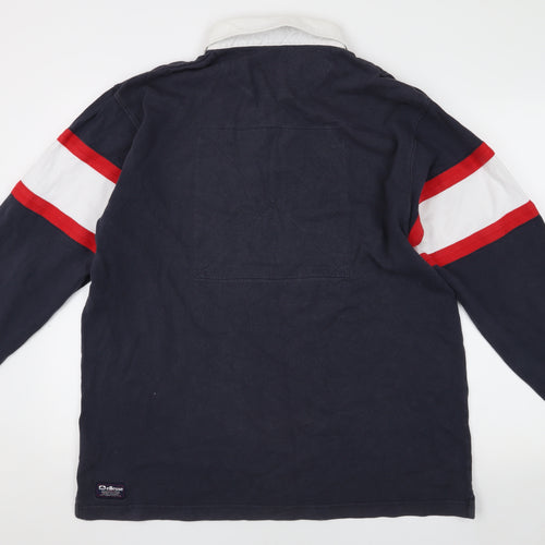 Ellesse Men's Blue XL Button-Up Long Sleeve Collared Shirt